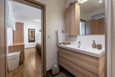 Ein Badezimmer in der Unterkunft Ferienwohnung Alpenglück