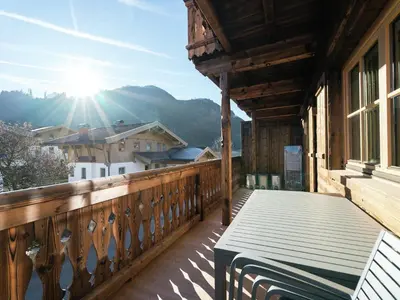 Ein allgemeiner Bergblick oder ein Berglick von der Ferienwohnung aus