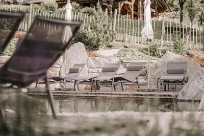Ein Garten an der Unterkunft ASTER Boutique Hotel & Chalets