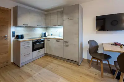 Küche/Küchenzeile in der Unterkunft Appartement Haus Sonntal