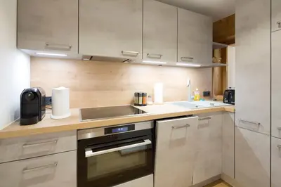 Küche/Küchenzeile in der Unterkunft Appartement Haus Sonntal