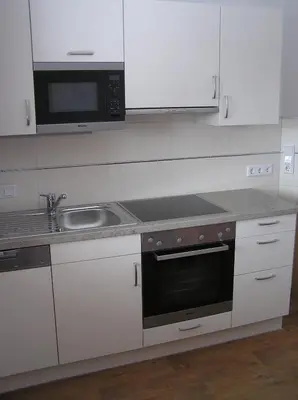Küche/Küchenzeile in der Unterkunft Appartements Luegeck