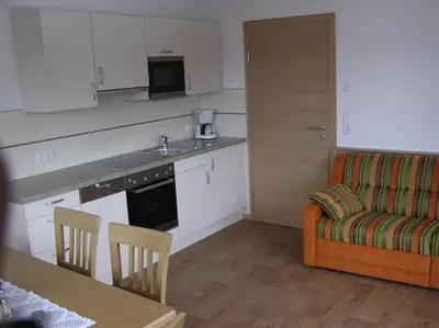 Küche/Küchenzeile in der Unterkunft Appartements Luegeck