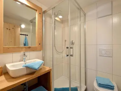 Ein Badezimmer in der Unterkunft Oberseebachhof