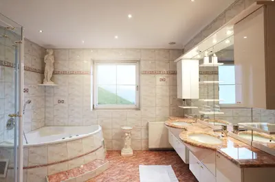 Ein Badezimmer in der Unterkunft DieAussicht - Refugium am Berg