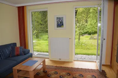 Ein Sitzbereich in der Unterkunft Haus Dorothea