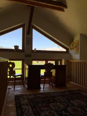 Ein Sitzbereich in der Unterkunft Pension Thainerhof