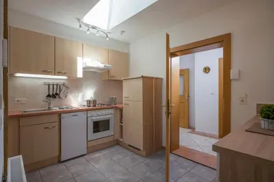 Küche/Küchenzeile in der Unterkunft Appartement Hollaus