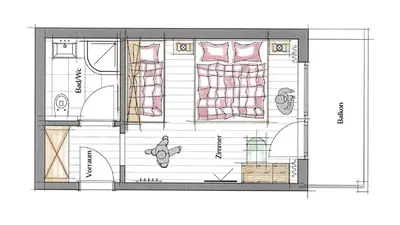 Grundriss der Unterkunft Gasthof Venedigerblick