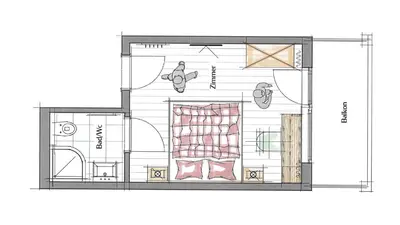 Grundriss der Unterkunft Gasthof Venedigerblick