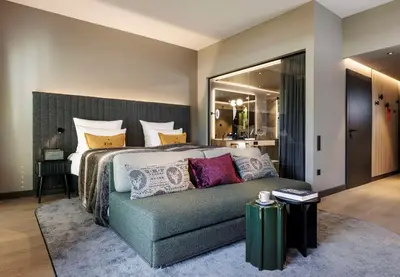 Ein Bett oder Betten in einem Zimmer der Unterkunft Grand Tirolia Kitzbühel - Member of Hommage Luxury Hotels Collection