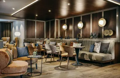 Ein Sitzbereich in der Unterkunft Grand Tirolia Kitzbühel - Member of Hommage Luxury Hotels Collection