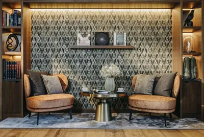 Ein Sitzbereich in der Unterkunft Grand Tirolia Kitzbühel - Member of Hommage Luxury Hotels Collection