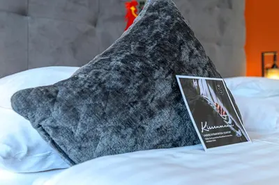 Ein Bett oder Betten in einem Zimmer der Unterkunft Garni Das SONNALP