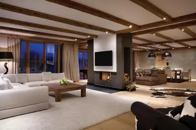 Ein Sitzbereich in der Unterkunft Kempinski Hotel Das Tirol