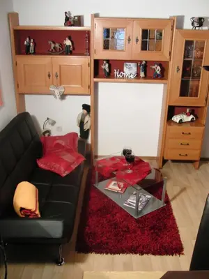 Ein Sitzbereich in der Unterkunft Ferienwohnung Anne