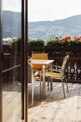 Ein Balkon oder eine Terrasse in der Unterkunft Alpen-Chalet-Pankraz