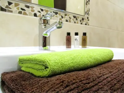 Ein Badezimmer in der Unterkunft Wiesennest