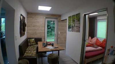 Ein Sitzbereich in der Unterkunft Apartment Edith Top 1