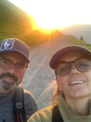 Blick auf den Sonnenuntergang/Sonnenaufgang von der Pension aus oder aus der Nähe