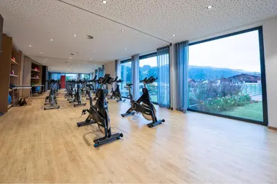Das Fitnesscenter und/oder die Fitnesseinrichtungen in der Unterkunft Das Hohe Salve Sportresort, 4 Sterne Superior