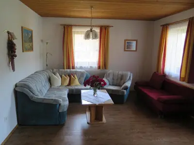 Ein Sitzbereich in der Unterkunft Appartment Nill