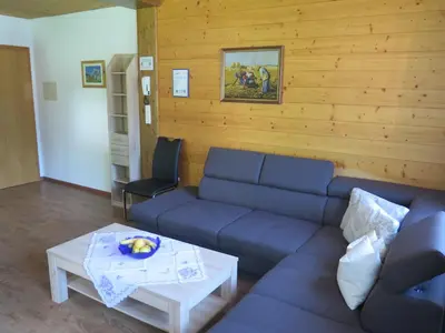 Ein Sitzbereich in der Unterkunft Appartment Nill