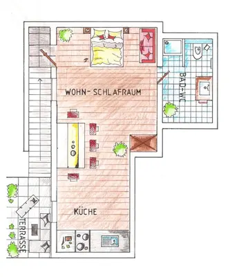 Grundriss der Unterkunft BERGHEIL Apartments