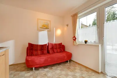 Ein Sitzbereich in der Unterkunft Appartement Horngacher