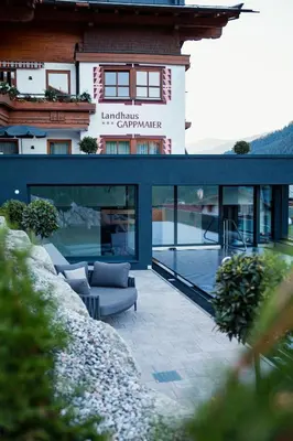 Ein Sitzbereich in der Unterkunft Landhaus Gappmaier