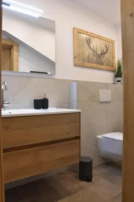 Ein Badezimmer in der Unterkunft Fuchsbauer