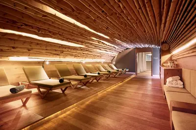 Ein Sitzbereich in der Unterkunft Kitzbühel Lodge