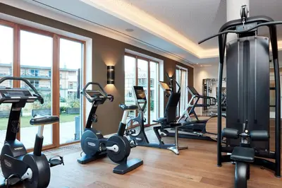 Das Fitnesscenter und/oder die Fitnesseinrichtungen in der Unterkunft Kitzbühel Lodge