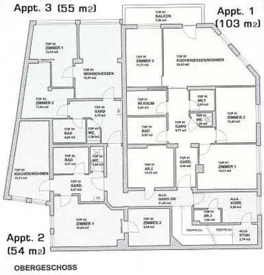 Grundriss der Unterkunft Appartement Feinsinn