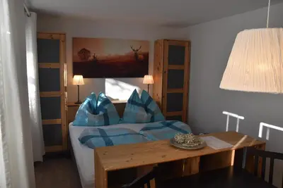 Ein Sitzbereich in der Unterkunft Oberholzer Landhaus & Appartement