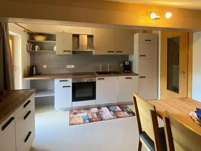 Küche/Küchenzeile in der Unterkunft Ferienwohnung Tummener