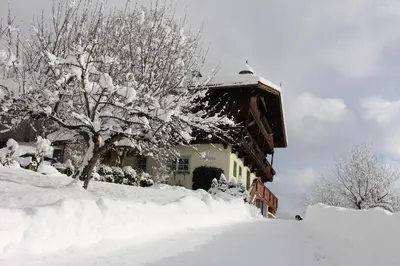 Bauernhof Mödling im Winter