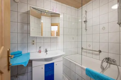 Ein Badezimmer in der Unterkunft Biobauernhof Enting Söll