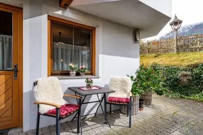 Ein Balkon oder eine Terrasse in der Unterkunft Biobauernhof Enting Söll