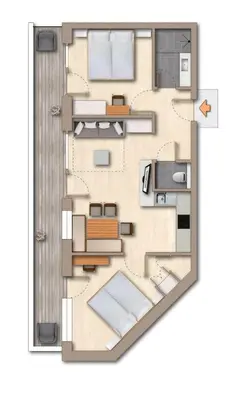 Grundriss der Unterkunft Apart Alpin