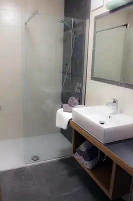 Ein Badezimmer in der Unterkunft Apart Alpin