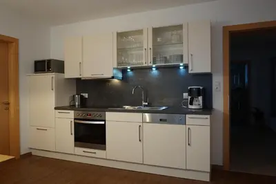 Küche/Küchenzeile in der Unterkunft Haus Panoramablick