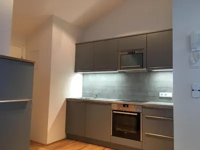 Küche/Küchenzeile in der Unterkunft Ferienwohnung Neubau