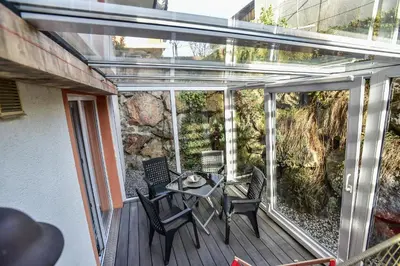 Ein Balkon oder eine Terrasse in der Unterkunft Appartement Haus Schröder