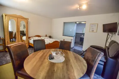 TV/Unterhaltungsangebot in der Unterkunft Appartement Haus Schröder