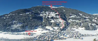 Ein allgemeiner Bergblick oder ein Berglick von der Ferienwohnung aus