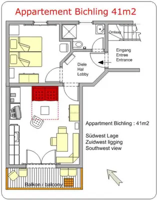Grundriss der Unterkunft Landhaus Ambiente