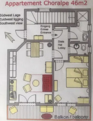 Grundriss der Unterkunft Landhaus Ambiente