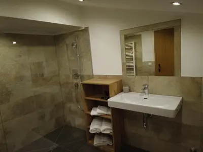 Ein Badezimmer in der Unterkunft Haus Plangger