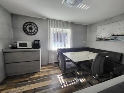 Küche/Küchenzeile in der Unterkunft Ferienwohnung Gerti